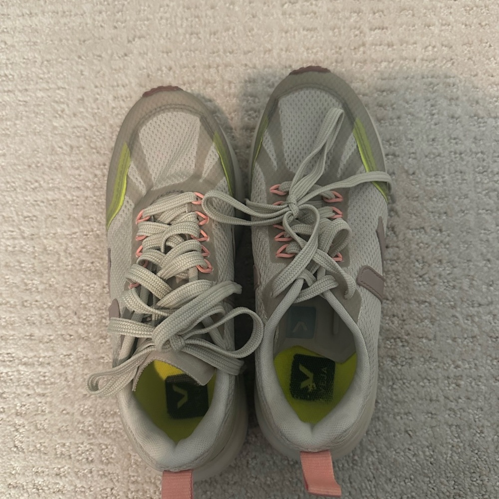 Gray and Green Athletic Sneakers -Veja
